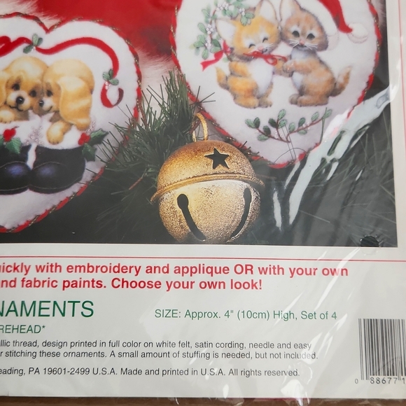 Sweetheart Ornaments Sunset Felt Applique Kit. Embroidery /glue (4 set) New. - Picture 13 of 14